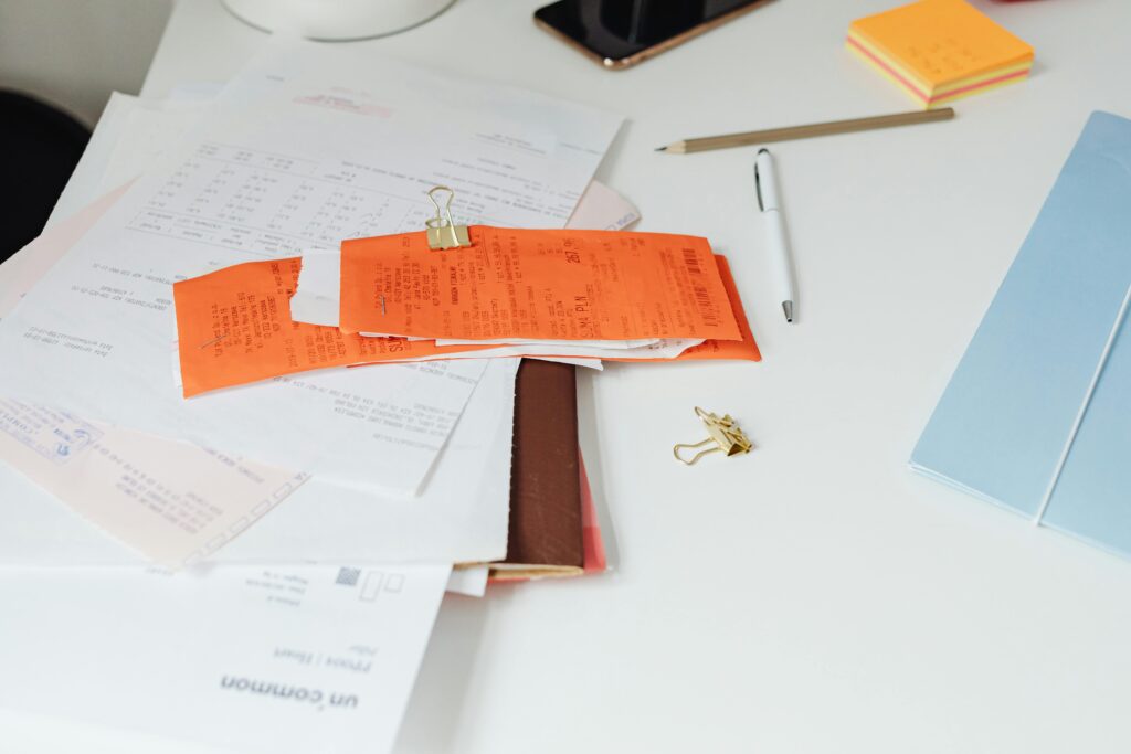 Invoices and receipts